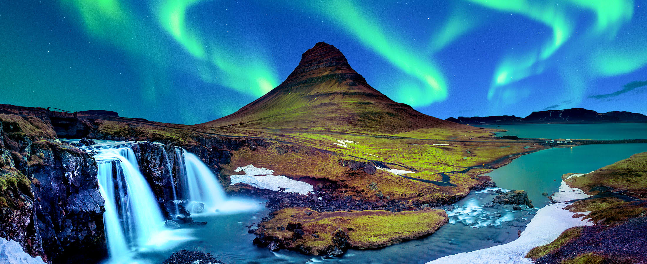 Northern Lights over Mt. Kurkjufell