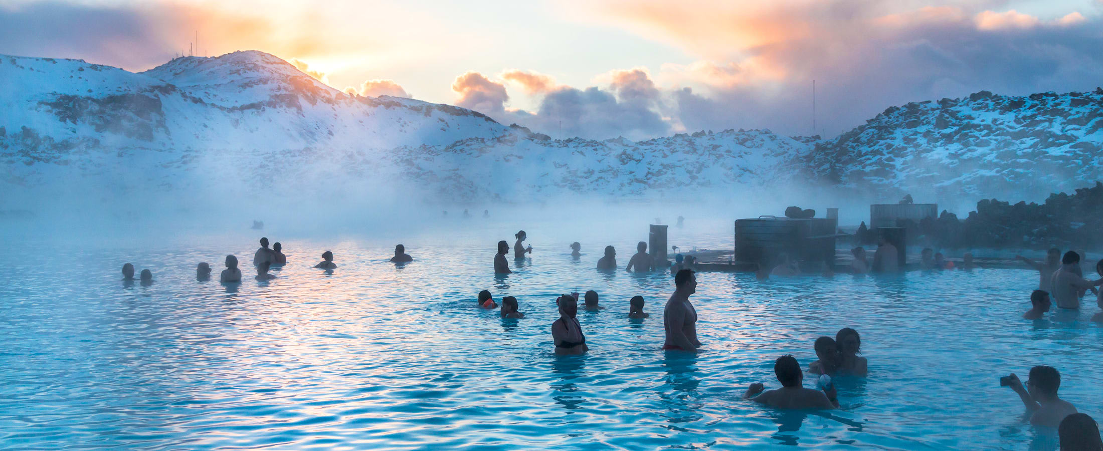 Sunset over the Blue Lagoon