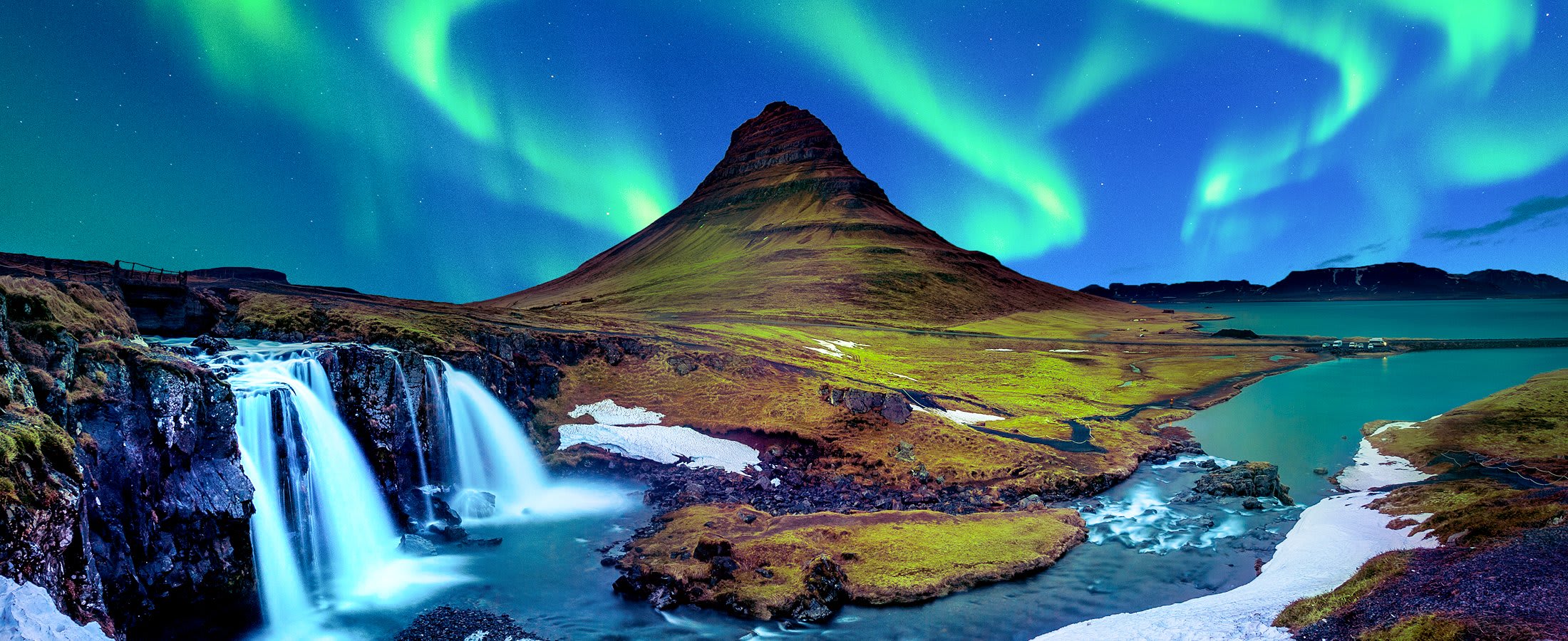 Northern Lights over Mt. Kurkjufell