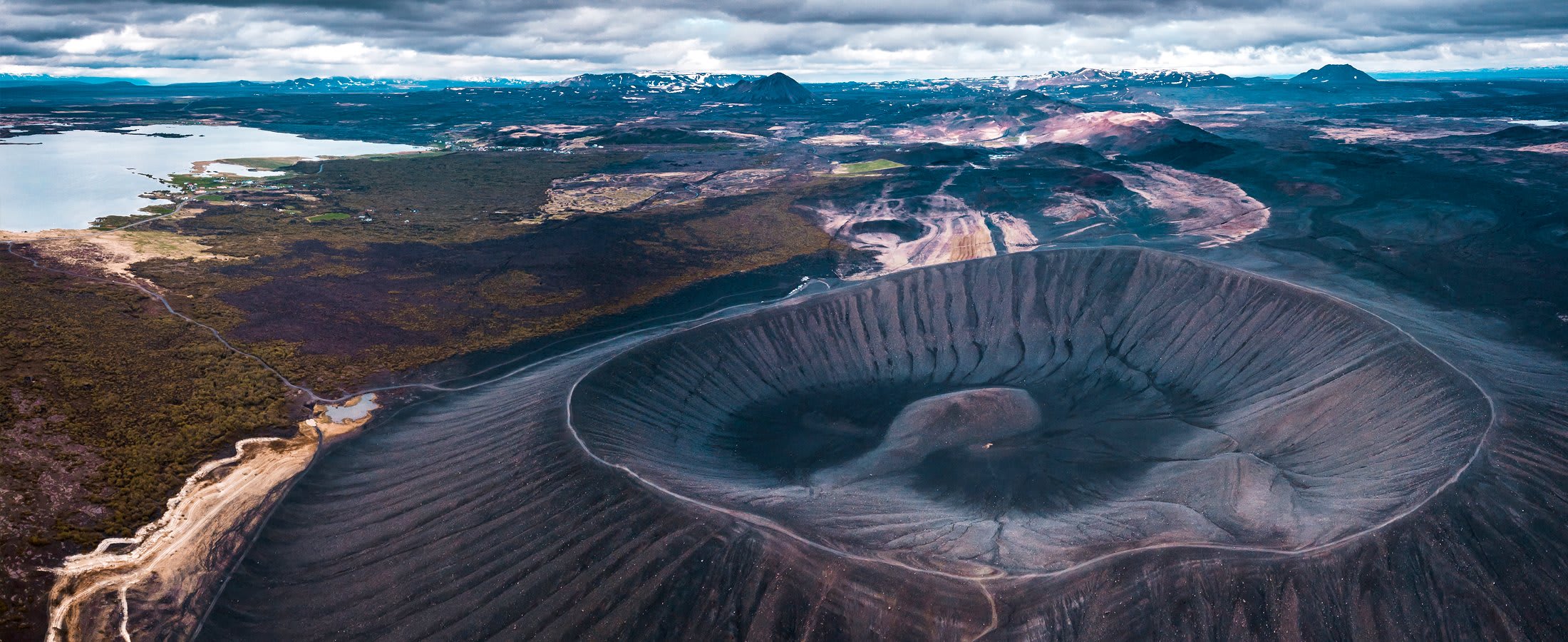 Aerial view of Hverfjall