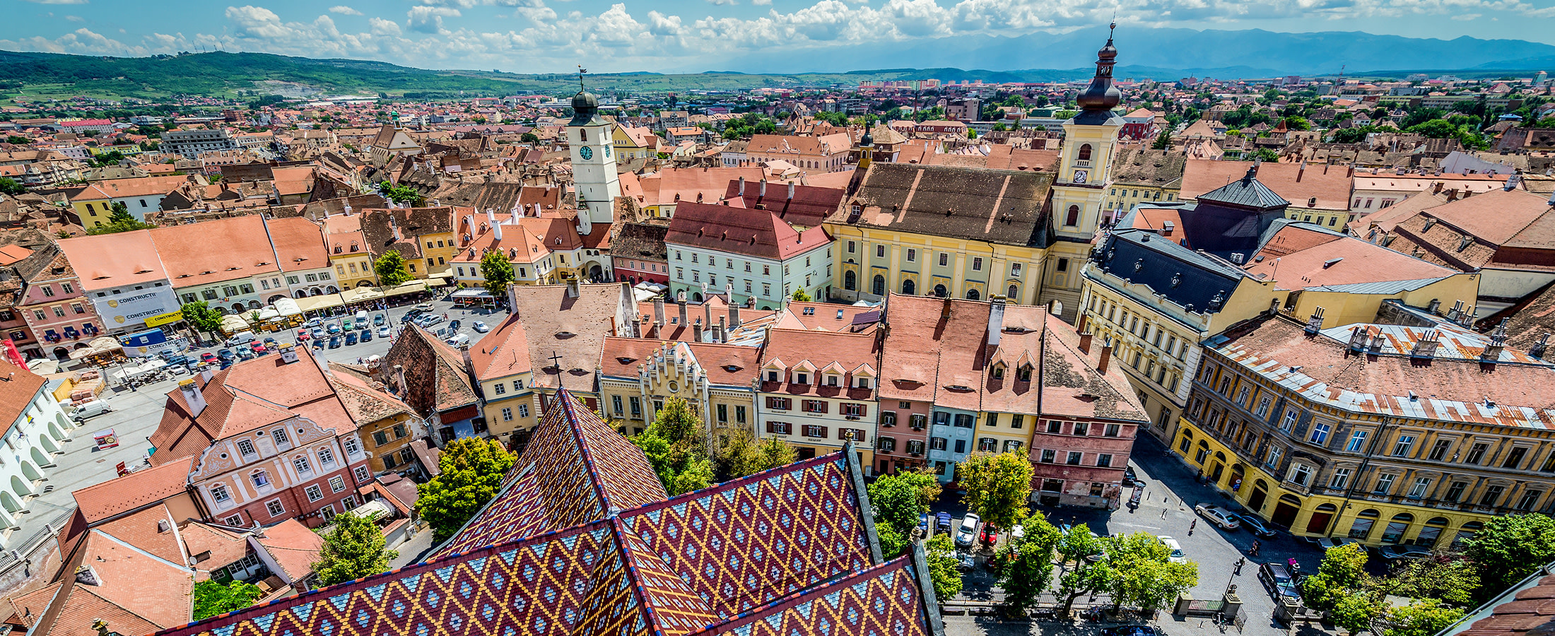 Aerial view of Sibiu