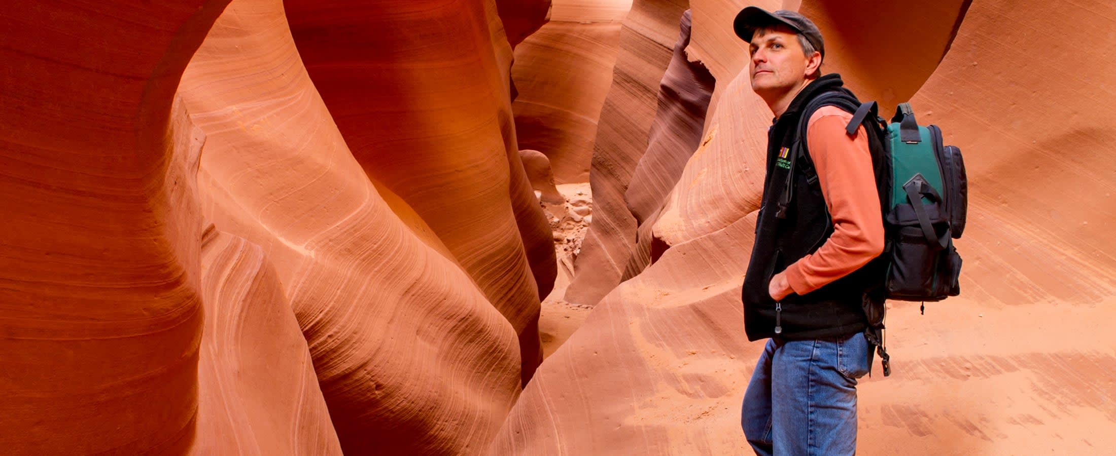 Hiking in the Antelope Canyon, Arizona