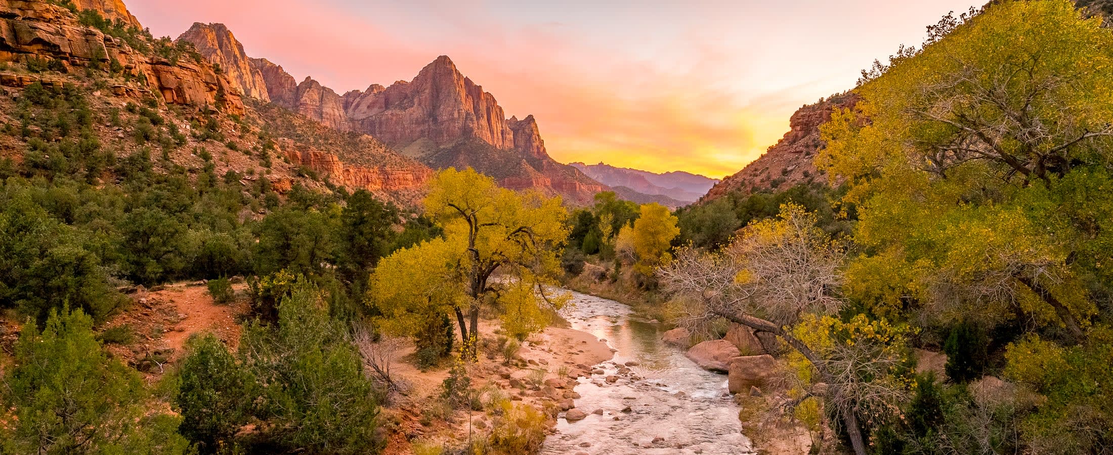 Sunset in Zion National Park, Utah