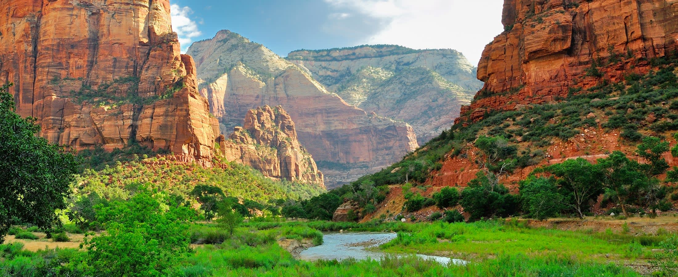 Zion Canyon with Virgin River, Utah