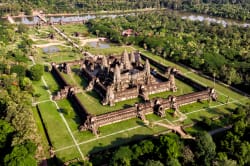 Aerial view of Angkor Wat 