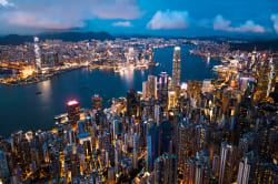 Aerial view of Hong Kong 