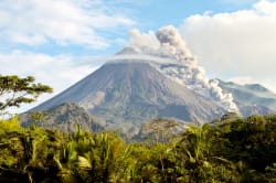 Arenal Volcano erupting 