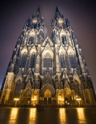 Cologne cathedral at night