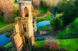 Aerial view of Blarney Castle Tower 