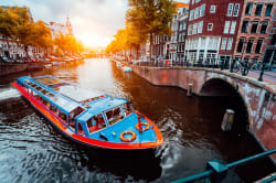 Cruising the canals of Amsterdam