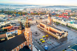 Aerial view of Main Market Square, Kraków 