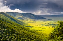 Panoramic view of Ngorongoro Crater, Tanzania 