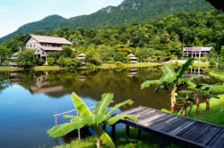 Sarawak traditional longhouse village