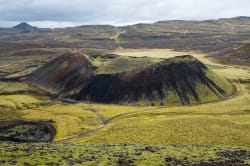 Grábrók volcanos’ crater 