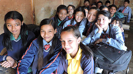 Girls at the Bamboo School