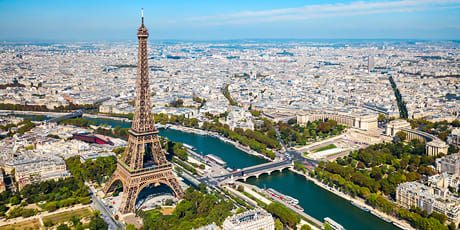Aerial view of Paris