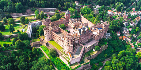 Aerial view of Heidelberg Castle