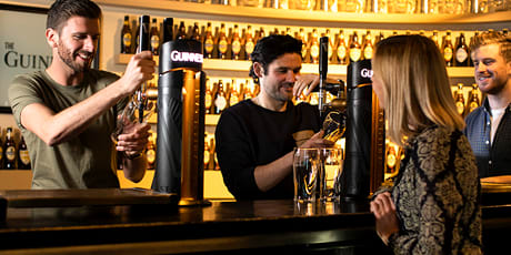 Pouring pints, Guinness Storehouse
