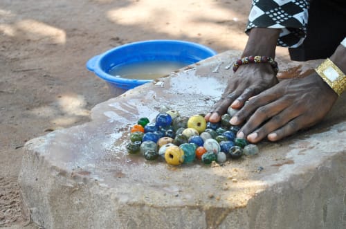 Making Cedi Beads