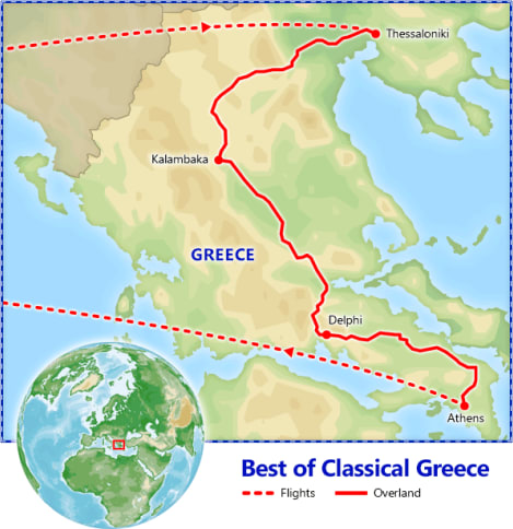 Best of Classical Greece map
