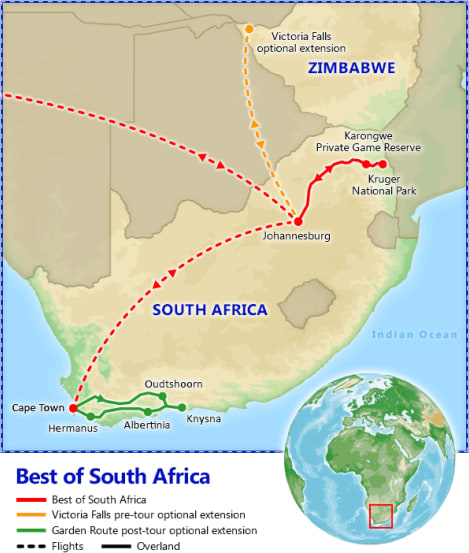 Best of South Africa map