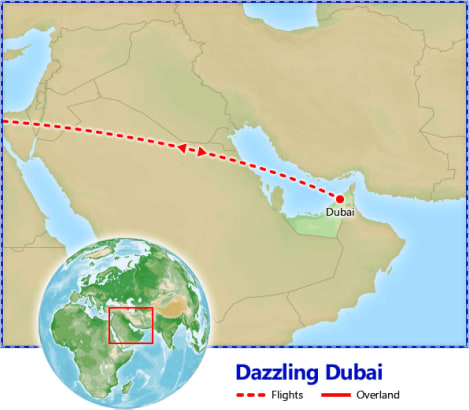 Dazzling Dubai map