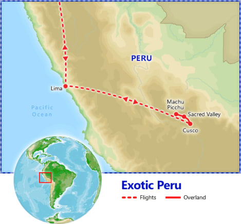 Exotic Peru map