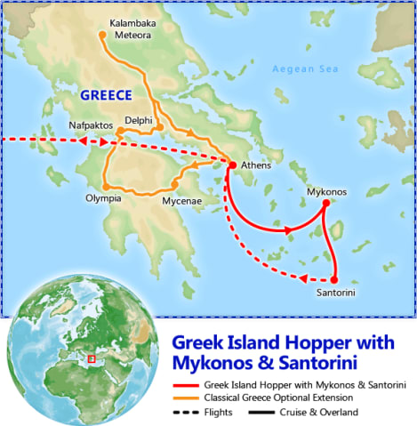 Greek Island Hopper map