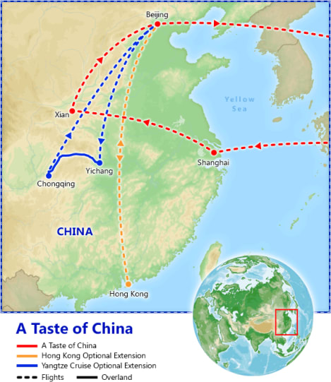 A Taste of China map