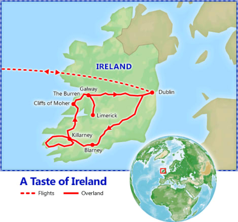 A Taste of Ireland: St. Patrick's Day map