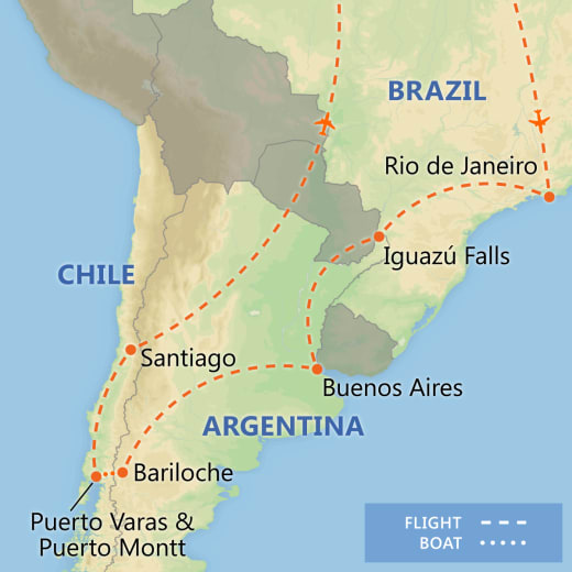 Best of South America map