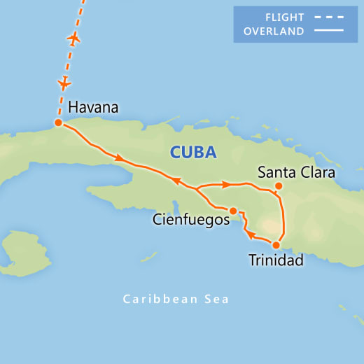 Colors of Cuba map
