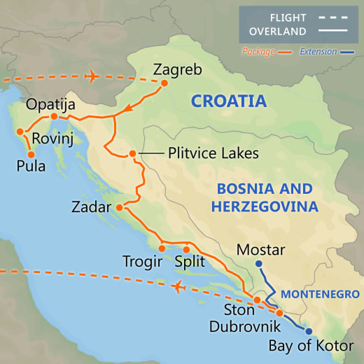 Discover Croatia map