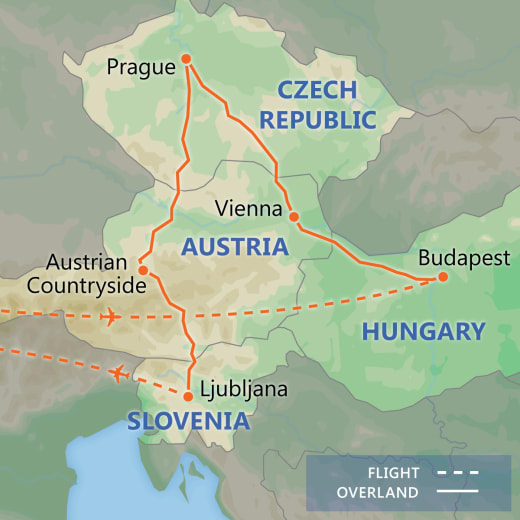 Discover Imperial Cities & Austrian Alps map
