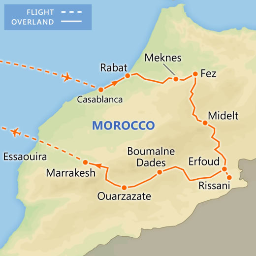 Best of Morocco map