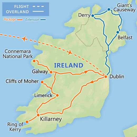 Enchanting Ireland map