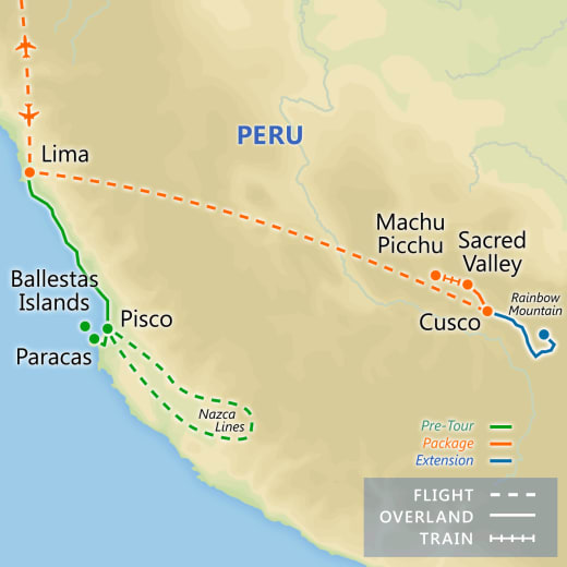 Exotic Peru map