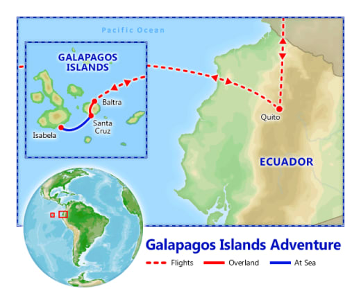 Galápagos Islands Adventure map