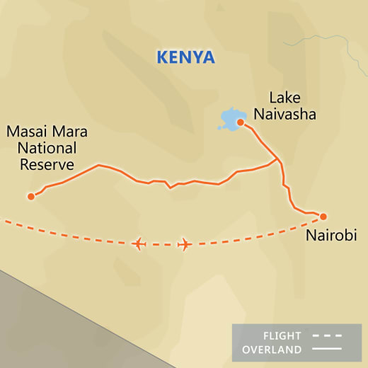 Kenya Safari Express map