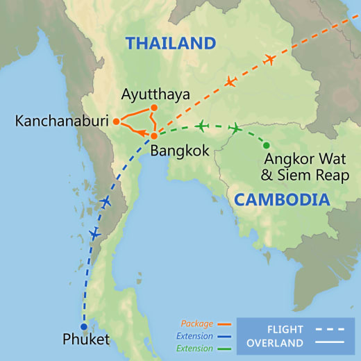 A Taste of Thailand map