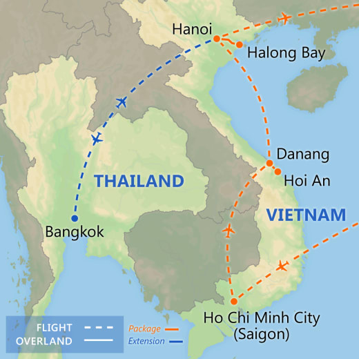 A Taste of Vietnam map