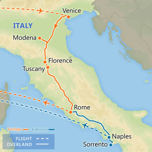 Best of Italy map