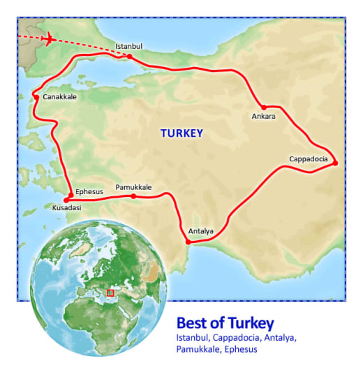 Best of Turkey map