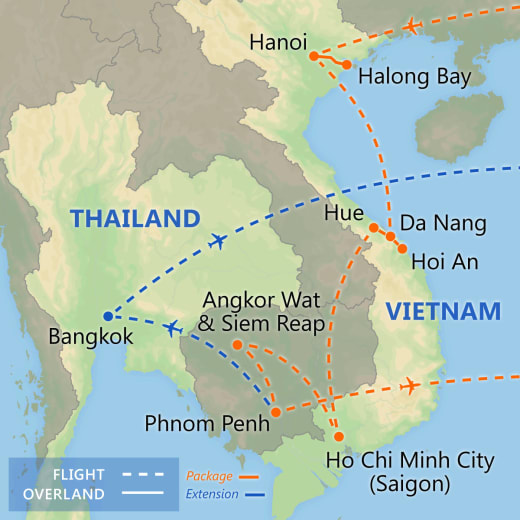 Best of Vietnam & Cambodia map