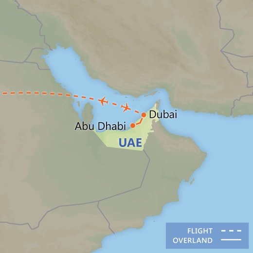 Dazzling Dubai & Abu Dhabi map