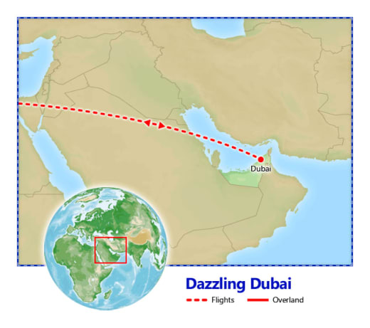 Dazzling Dubai map