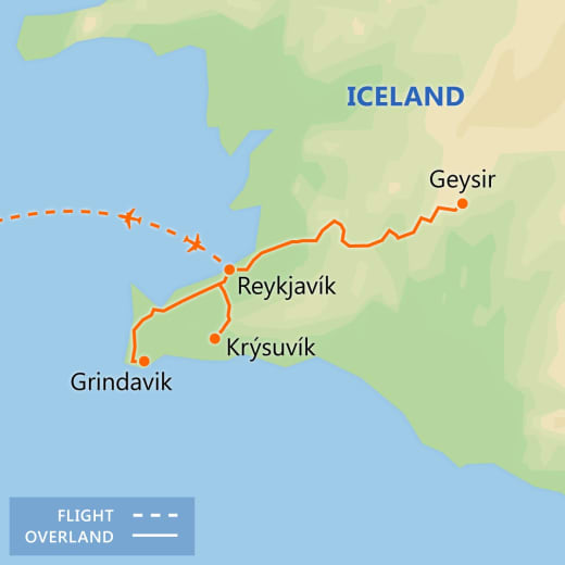 Discover Reykjavík & Solar Eclipse Adventure  map