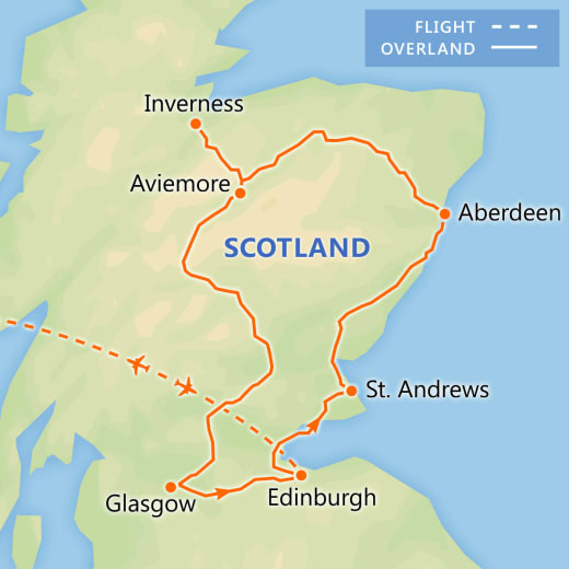 Discover Scotland map