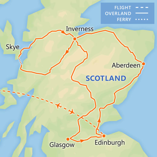 Scenic Scotland map