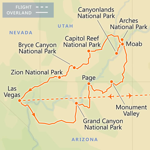 The American Southwest map